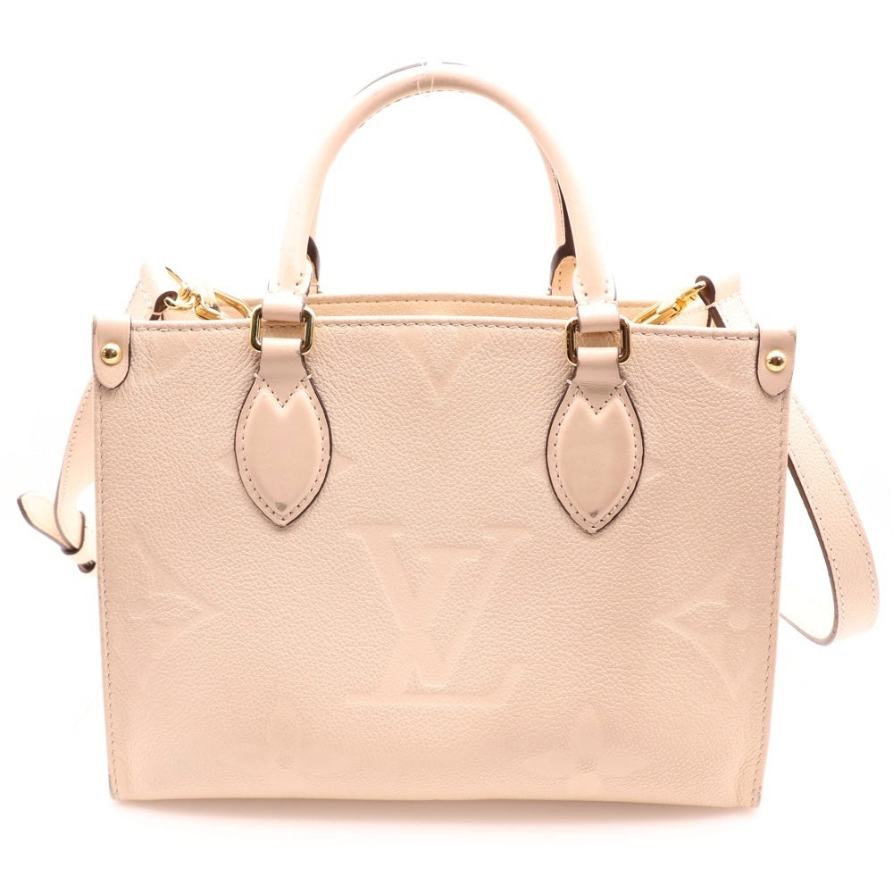 LOUIS VUITTON(ルイヴィトン) モノグラム・アンプラント オンザゴーPM 2wayハンドバッグ ショルダーバッグ ベージュ レザー RFID M46569