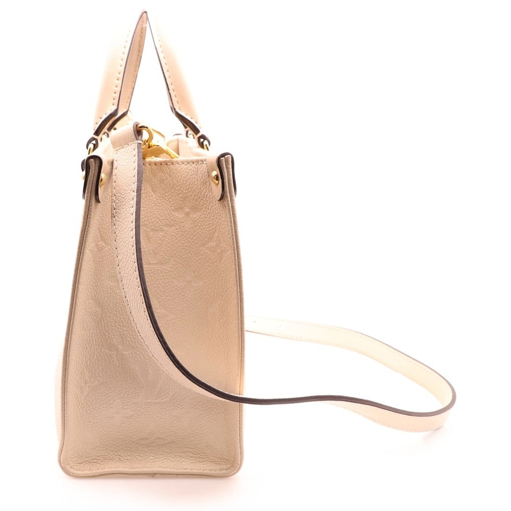 LOUIS VUITTON(ルイヴィトン) モノグラム・アンプラント オンザゴーPM 2wayハンドバッグ ショルダーバッグ ベージュ レザー RFID M46569