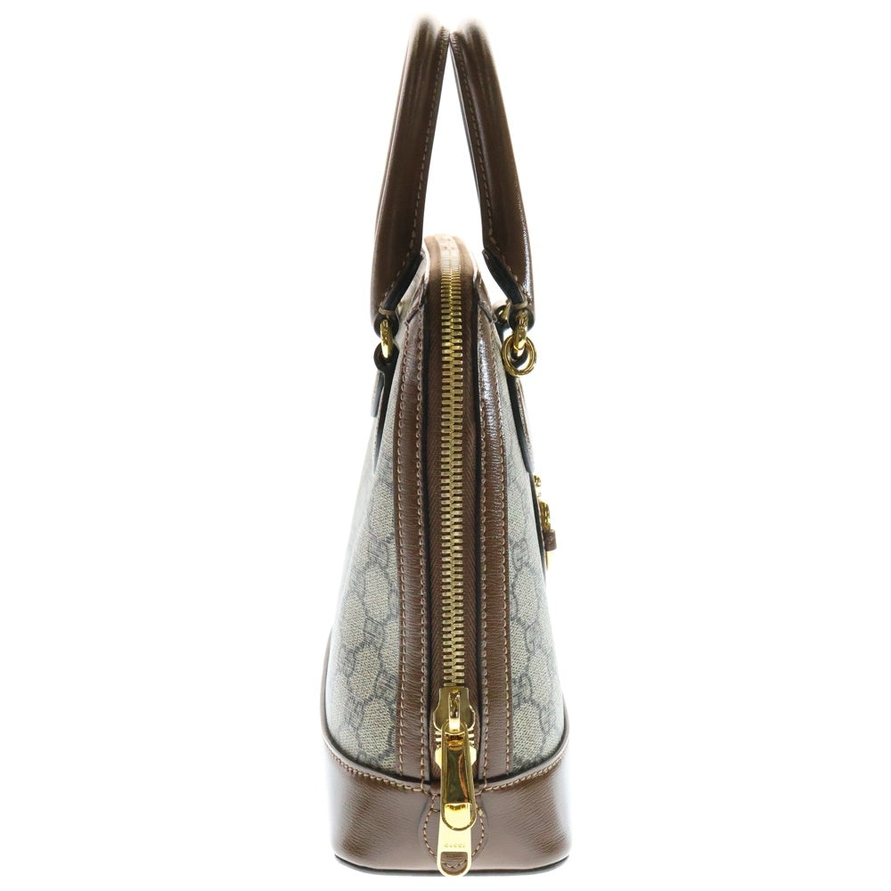 GUCCI(グッチ) ホースビット1955 GGスプリーム 2WAY ハンドバッグ ショルダーバッグ レザー ベージュ ブラウン 621220