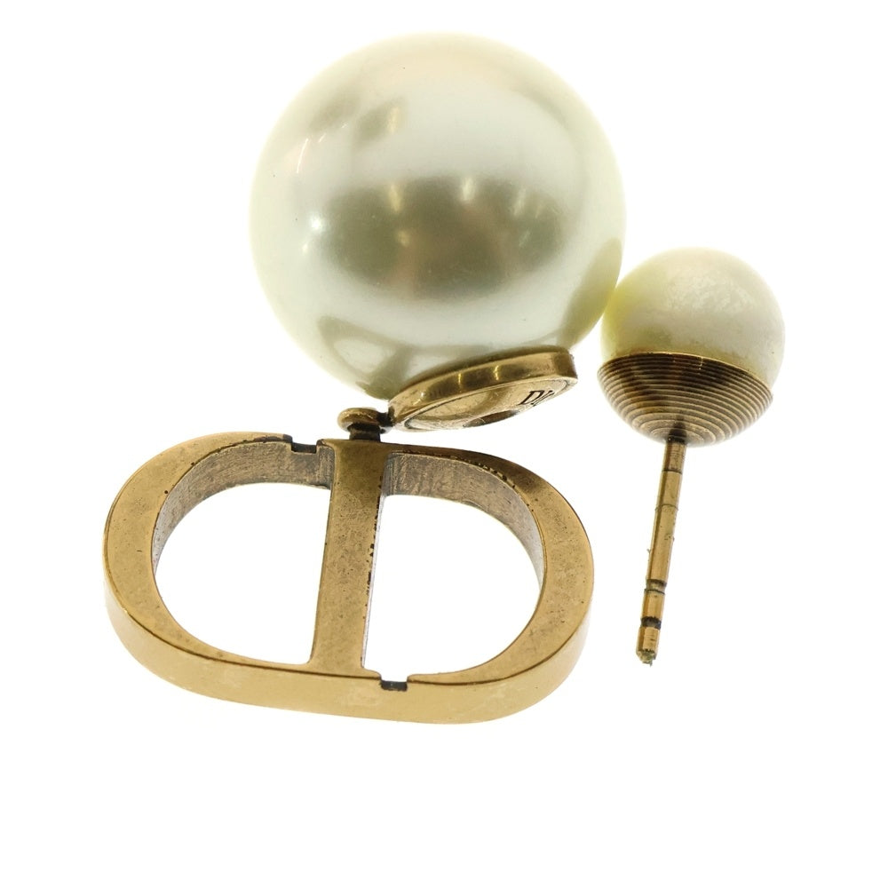 Christian Dior(クリスチャンディオール) トライバルパールピアス フェイクパール ピアス イヤーアクセサリー GP ゴールド