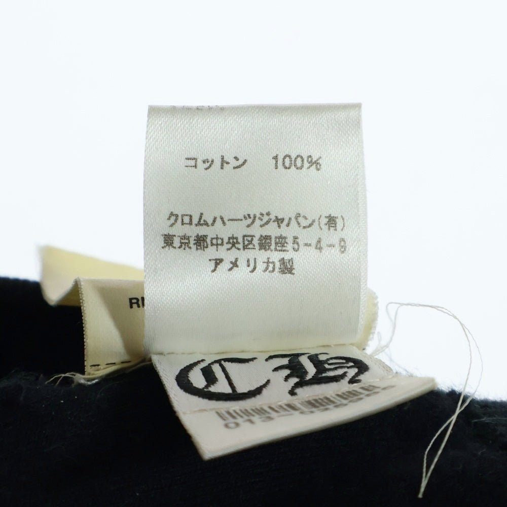 CHROME HEARTS(クロムハーツ) CHプラス ホースシュー刺繍 サーマル ワッフル生地 ニットキャップ ビーニー 帽子 ブラック