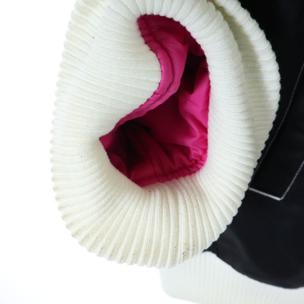 VANS(ヴァンズ) ×MARK SBTG 3D EMB PADDED BOMBER マーク サボタージュ 3D エンブロイダリー リバーシブル ボンバージャケット ブラック×ピンク VN000KQ6BLK