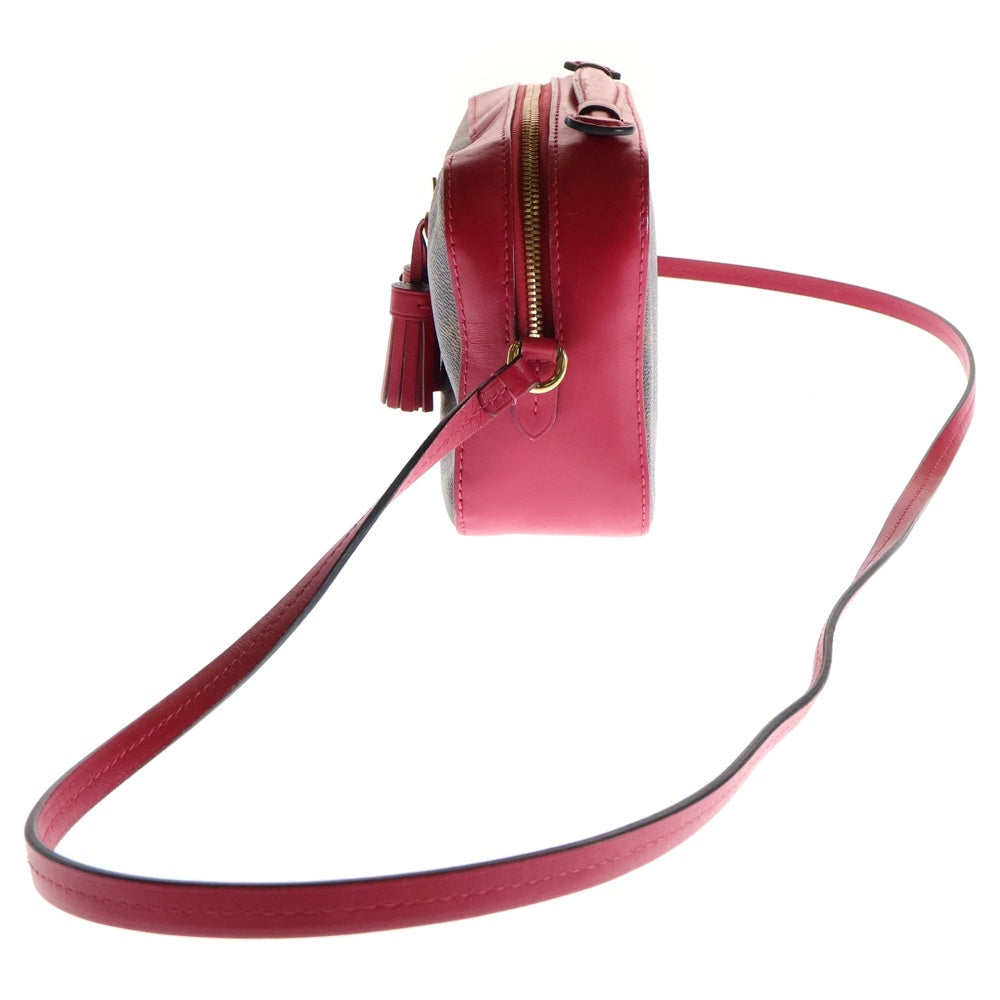 LOUIS VUITTON(ルイヴィトン) モノグラム サントンジュ フリンジ ショルダーバッグ ミニバッグ ブラウン×ピンク ゴールド金具 M43557
