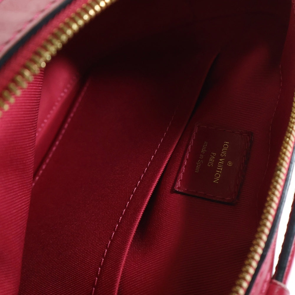 LOUIS VUITTON(ルイヴィトン) モノグラム サントンジュ フリンジ ショルダーバッグ ミニバッグ ブラウン×ピンク ゴールド金具 M43557