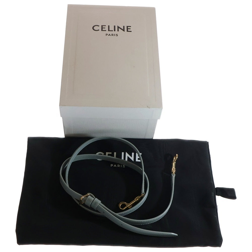 CELINE(セリーヌ) キュイル トリオンフスモールボストン ブルー レザー 2WAY ハンドバッグ ショルダーバッグ