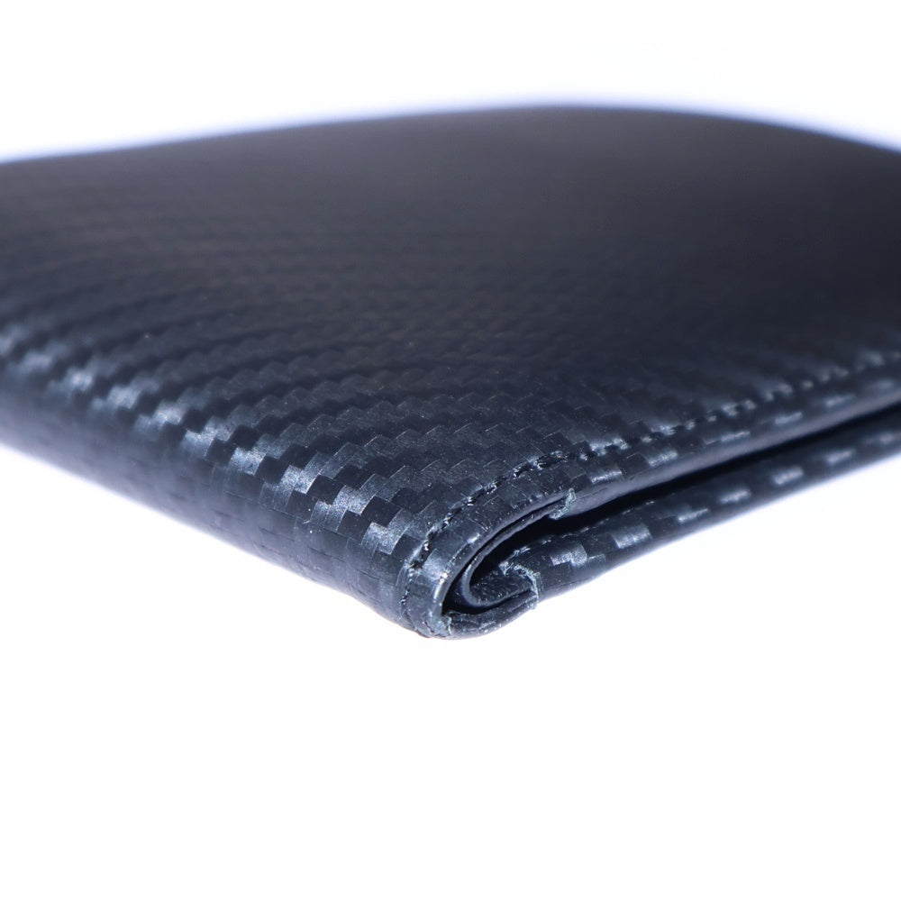 New interesse(ノイインテレッセ) コンパクトウォレット 二つ折り財布 カードケース ブラック レザー シルバー金具