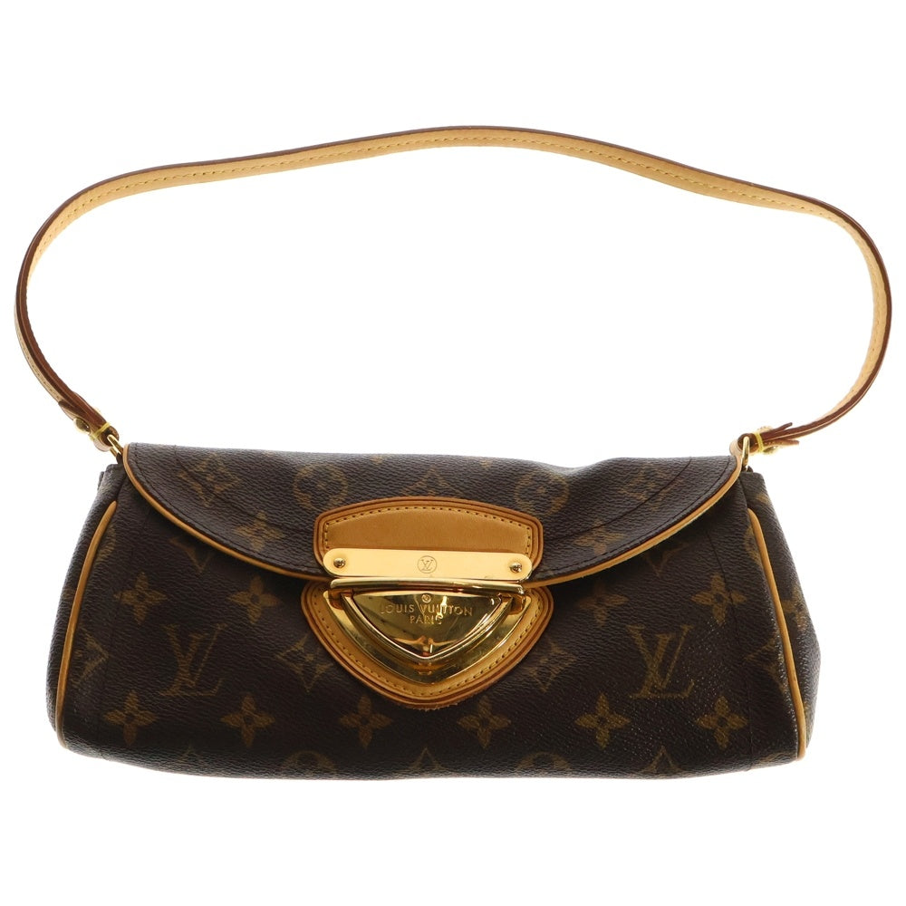 LOUIS VUITTON(ルイヴィトン) ポシェットビバリー モノグラム PVC レザー ハンド ワンショルダーバッグ ゴールド金具 ブラウン M40122