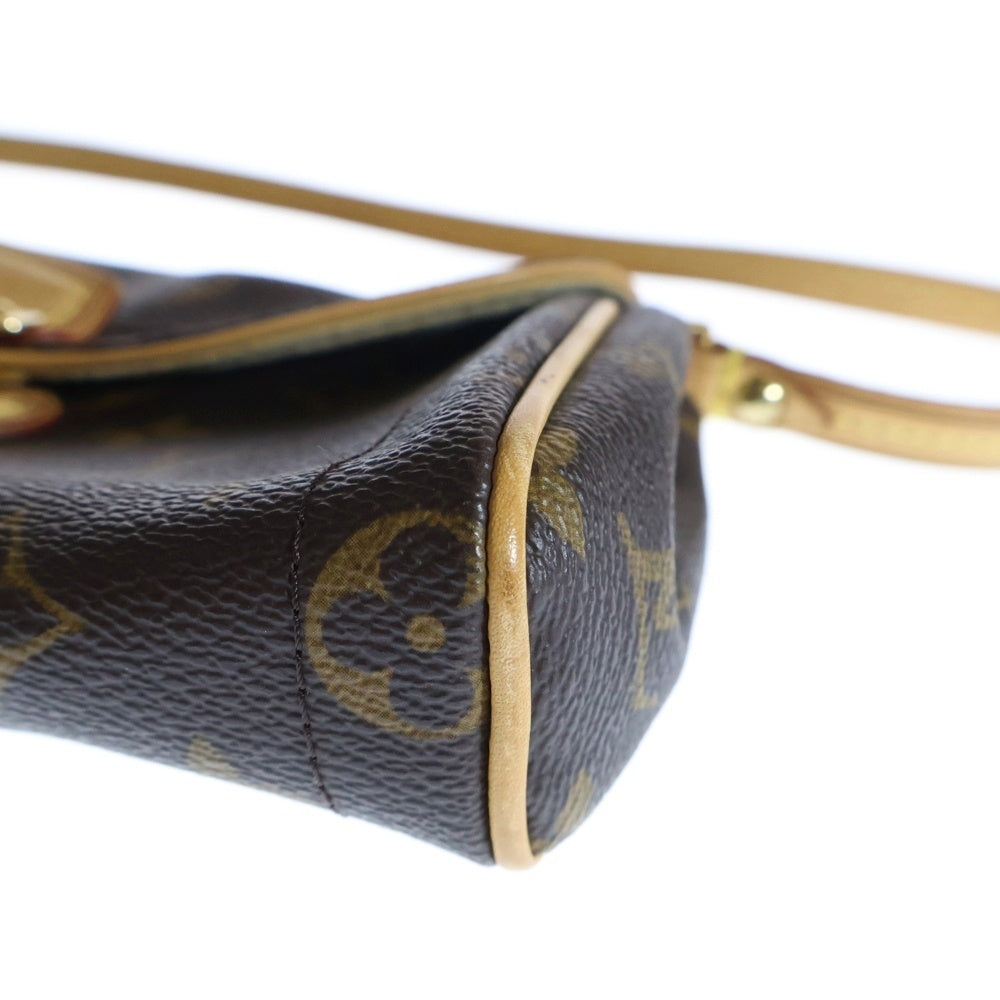 LOUIS VUITTON(ルイヴィトン) ポシェットビバリー モノグラム PVC レザー ハンド ワンショルダーバッグ ゴールド金具 ブラウン M40122