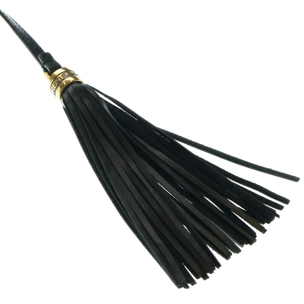 SAINT LAURENT PARIS(サンローランパリ) ルー チェーンショルダーバッグ フリンジ レザー ブラック ゴールド金具 FLY612544