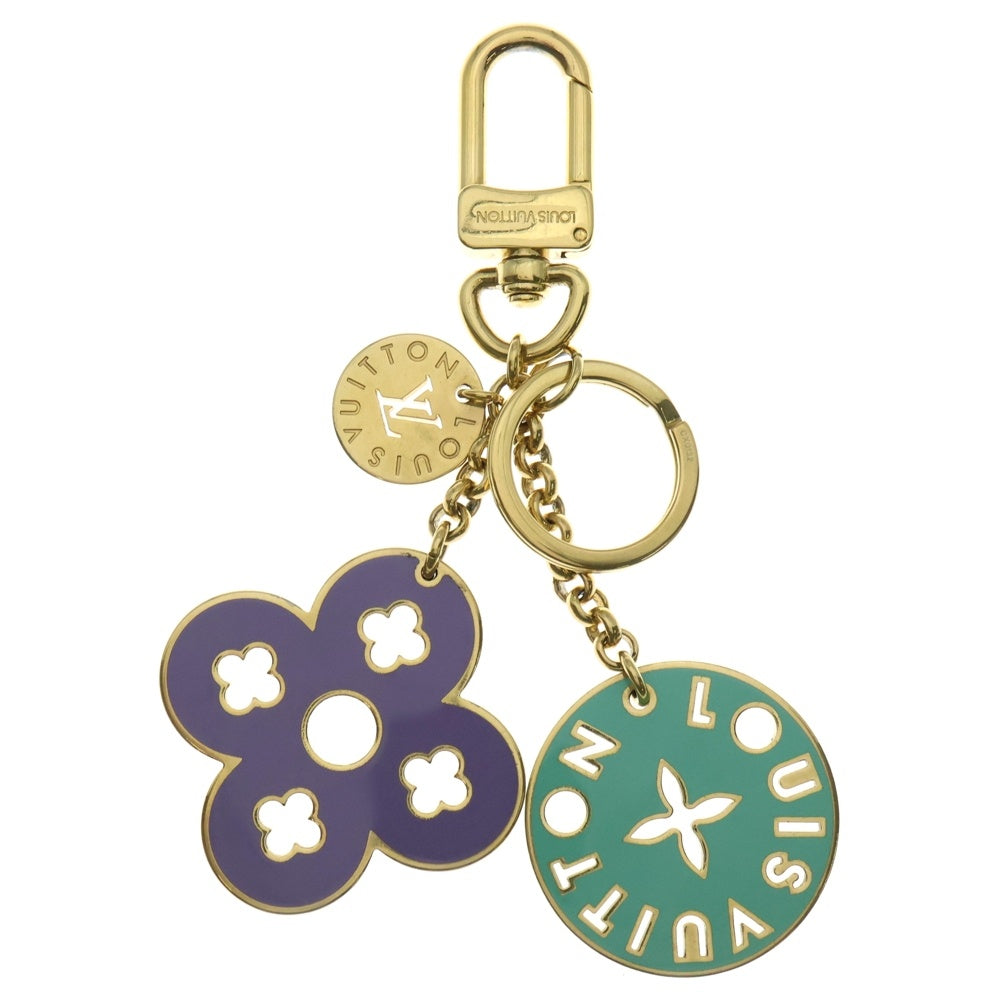 LOUIS VUITTON(ルイヴィトン) ポルトクレ ルーピング バッグチャーム キーケース キーホルダー ゴールド金具 ピンク×ミントグリーン M66006