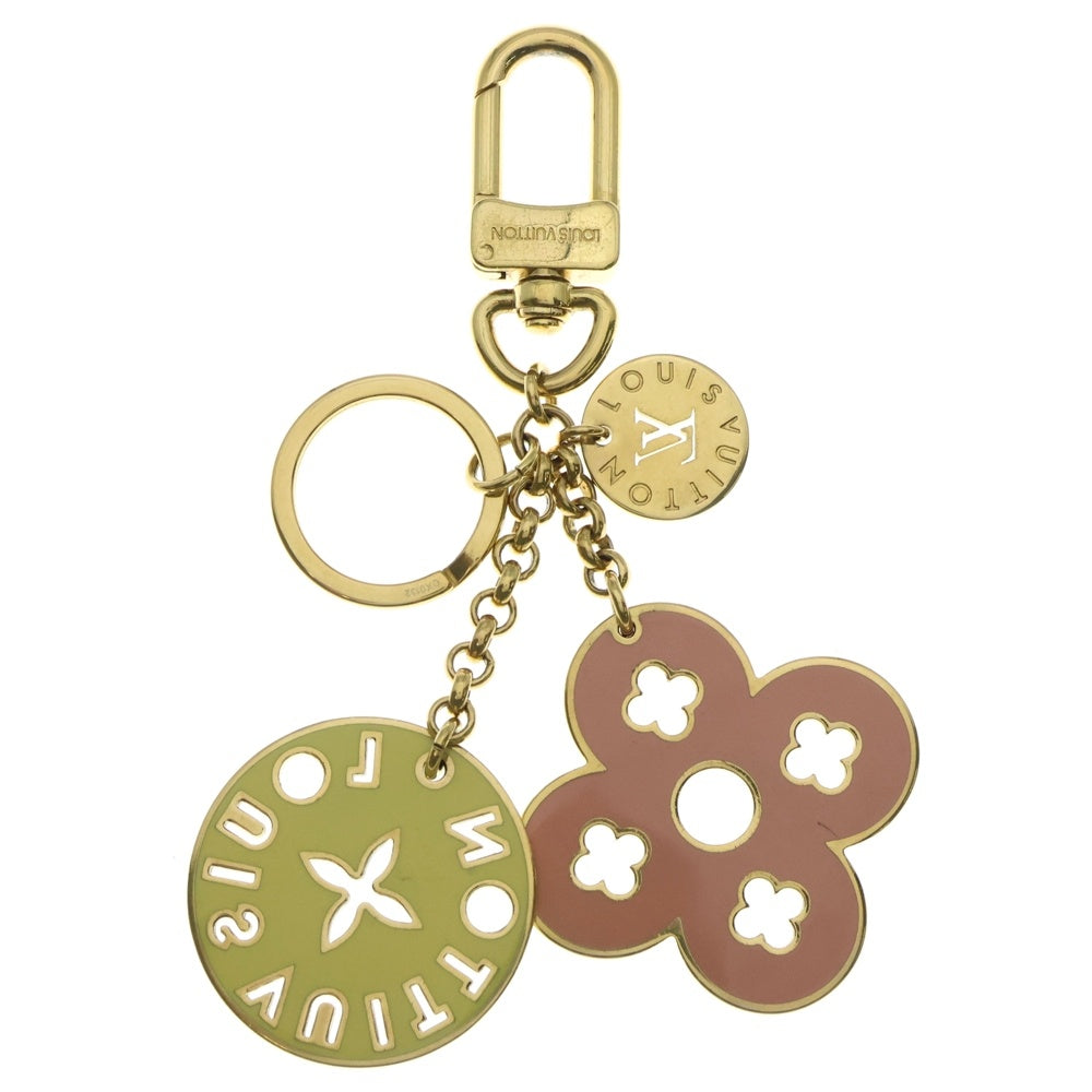 LOUIS VUITTON(ルイヴィトン) ポルトクレ ルーピング バッグチャーム キーケース キーホルダー ゴールド金具 ピンク×ミントグリーン M66006