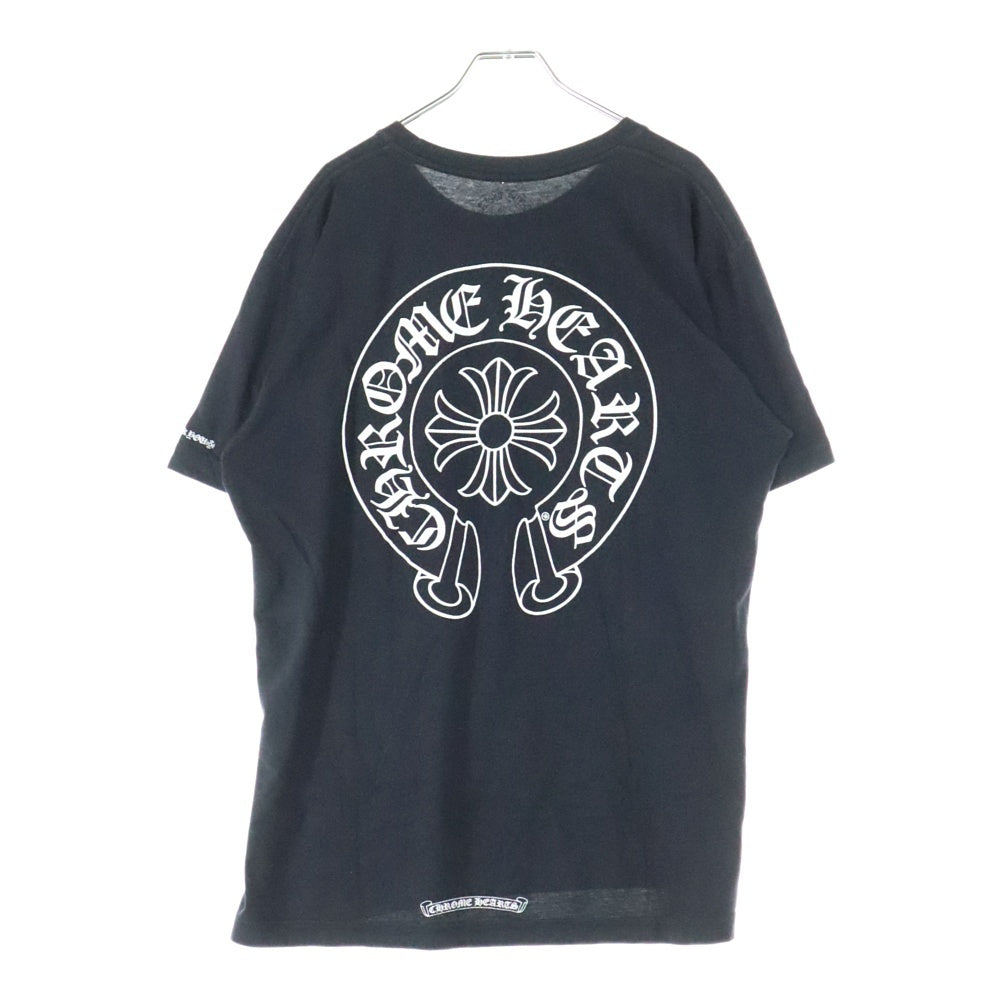 CHROME HEARTS(クロムハーツ) CH T-SHRT バックホースシュープリント 半袖Tシャツ カットソー ブラック