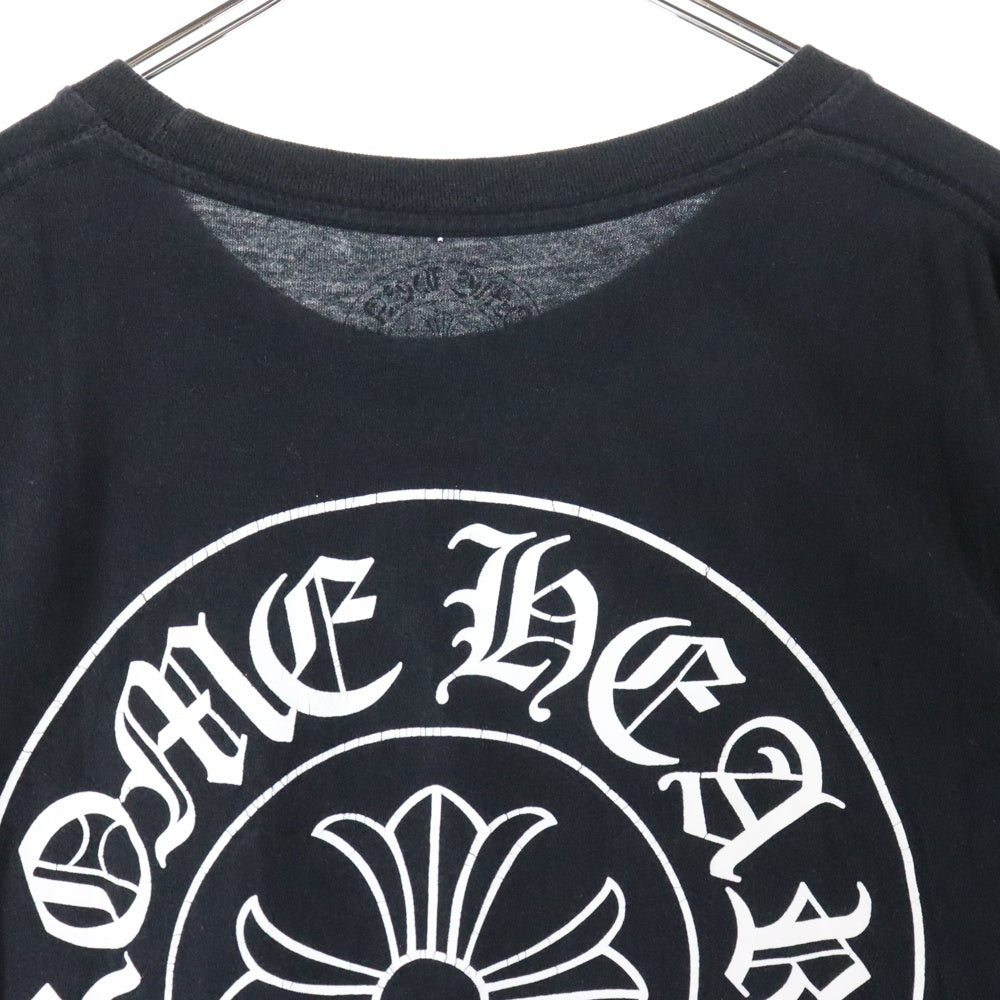 CHROME HEARTS(クロムハーツ) CH T-SHRT バックホースシュープリント 半袖Tシャツ カットソー ブラック