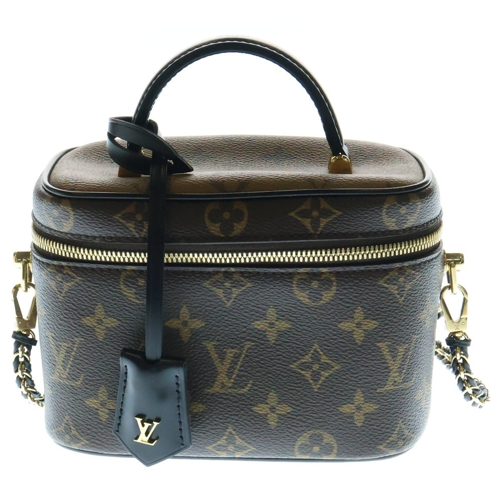 LOUIS VUITTON(ルイヴィトン) モノグラム ヴァニティNV PM 2WAY レザーハンドバッグ チェーンショルダーバッグ ブラウン レディース M45165