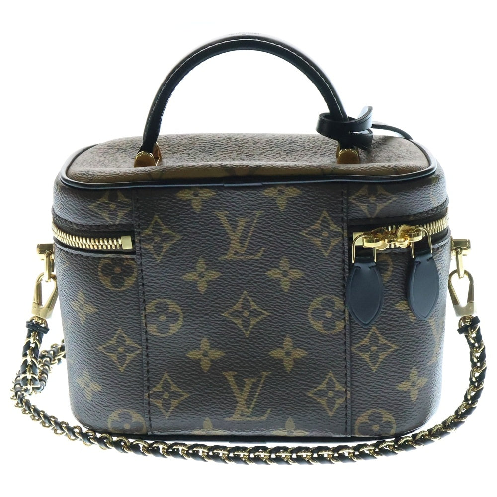 LOUIS VUITTON(ルイヴィトン) モノグラム ヴァニティNV PM 2WAY レザーハンドバッグ チェーンショルダーバッグ ブラウン レディース M45165