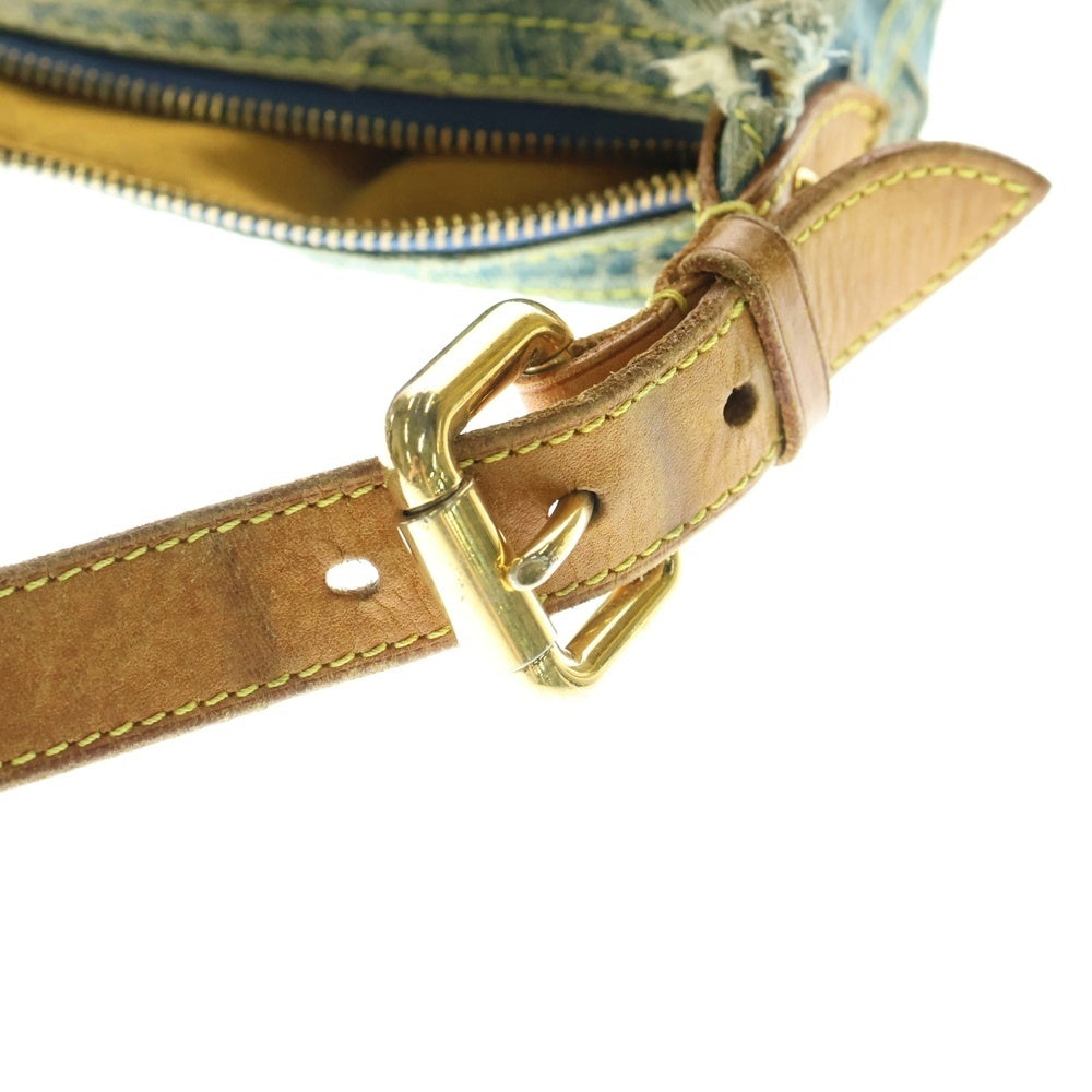 LOUIS VUITTON(ルイヴィトン) バギーGM モノグラムデニム レザー ハンド ワンショルダーバッグ ゴールド金具 インディゴ/ブラウン M95048