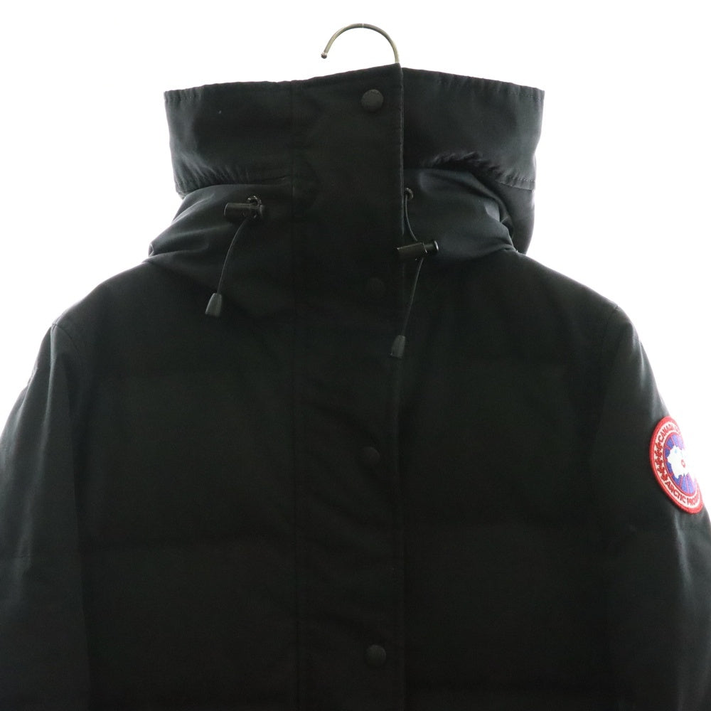 CANADA GOOSE(カナダグース) SHELBURNE PARKA シェルバーン パーカー ワッペンロゴ フーデッド ダウン ロング ジャケット コート ブラック レディース 3802LA
