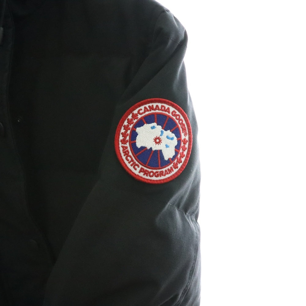 CANADA GOOSE(カナダグース) SHELBURNE PARKA シェルバーン パーカー ワッペンロゴ フーデッド ダウン ロング ジャケット コート ブラック レディース 3802LA
