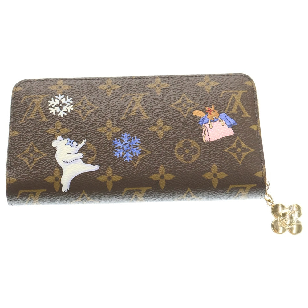 LOUIS VUITTON(ルイヴィトン) ヴィヴィエンヌ ウィンター トラベル ジッピーウォレット モノグラム PVC LVクリスマス アニメーション ロングウォレット 長財布 ゴールド金具 ブラウン M26256