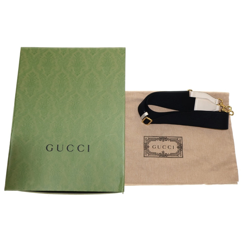 GUCCI(グッチ) ダブルG トップハンドル GGキャンバス 2WAY レザーハンドバッグ ショルダーバッグ ネイビー/ベージュ 715772
