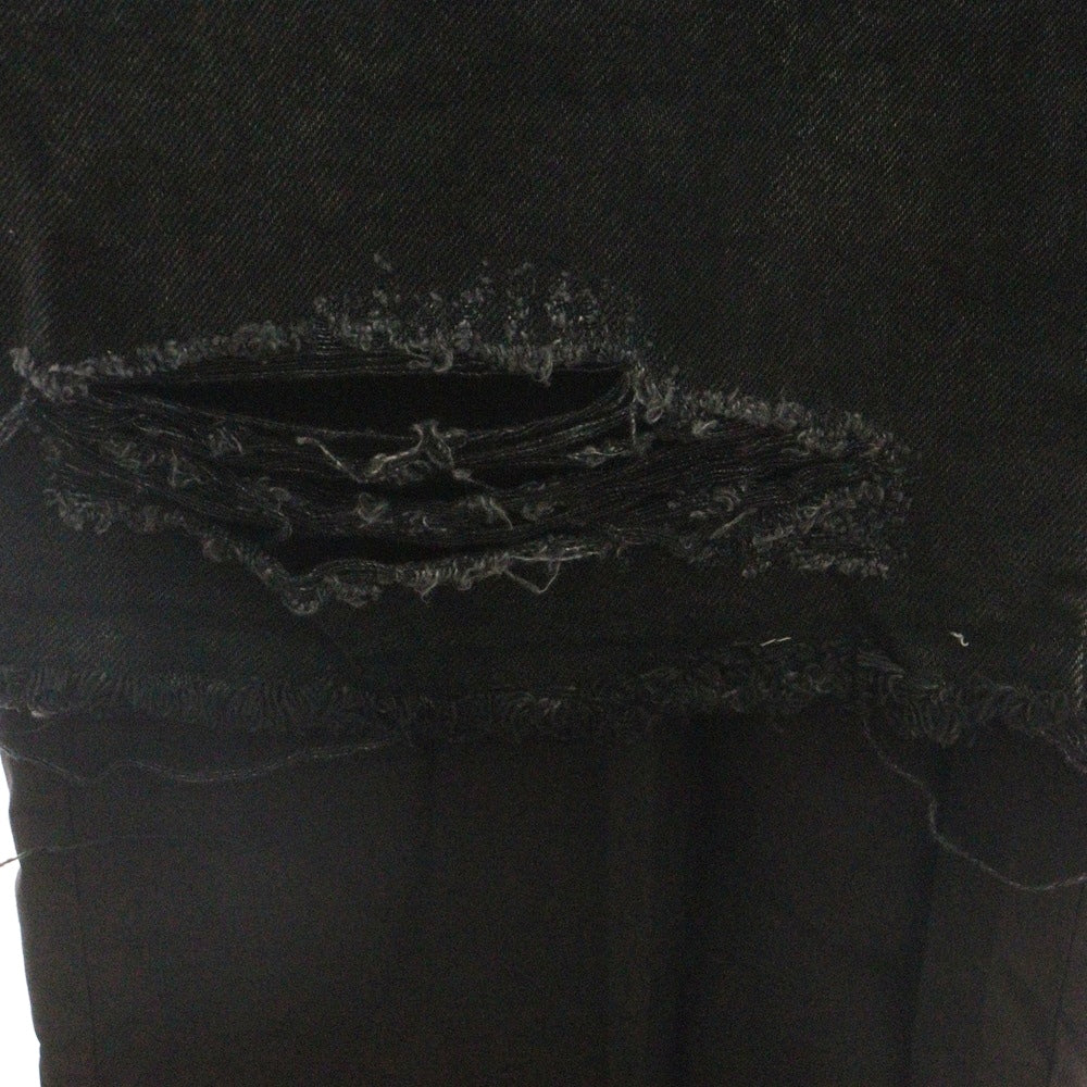 DIESEL(ディーゼル) P-HANS 5-Pocket Pants With Layered Leg ダメージ加工 レイヤードレッグ ワイド ストレートデニムパンツ ジーンズ ブラック/ブラウン A14121