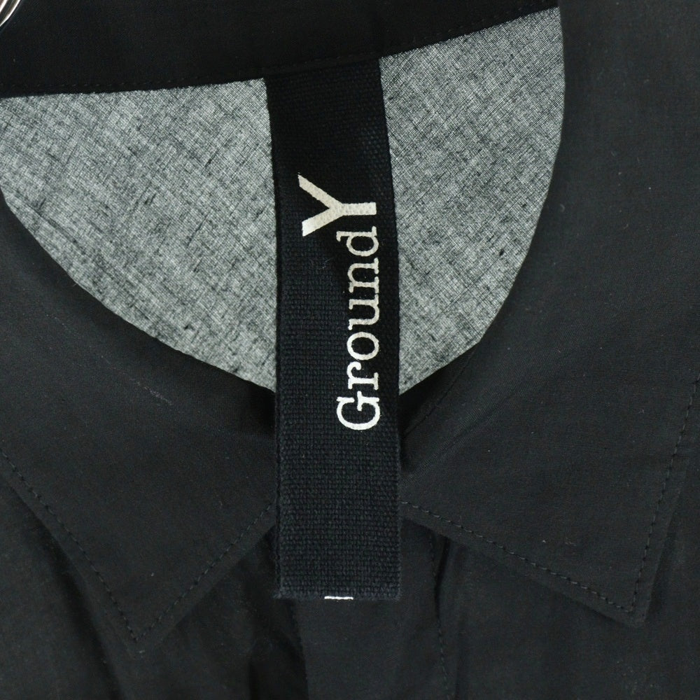 Ground Y(グラウンドワイ) 19AW ×ONE PIECE ワンピース フランキー グラフィックプリント ジグソーパズル カットアウト レーヨン ロング 長袖シャツ ブラック GC-B22-202