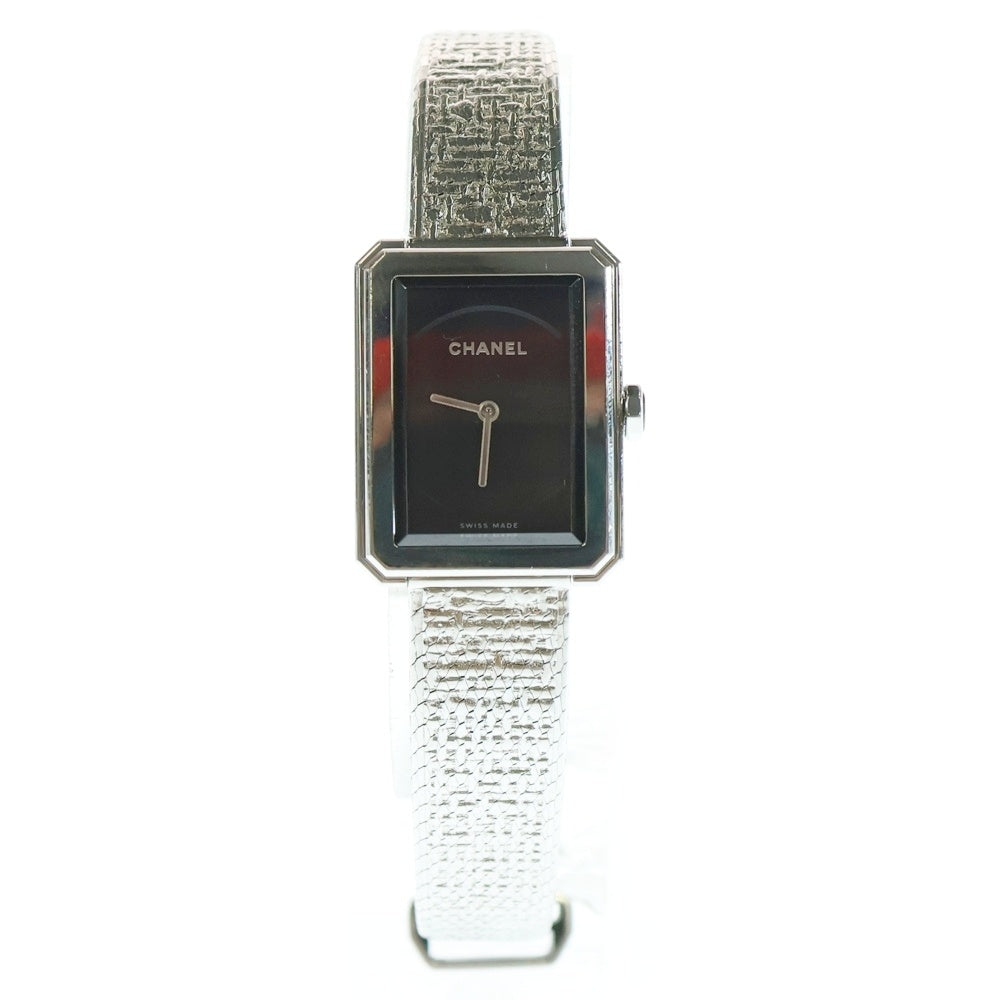CHANEL(シャネル) ボーイフレンド ツイード 黒文字盤 ステンレス 電池式 SS/QZ H4876 腕時計 レディース