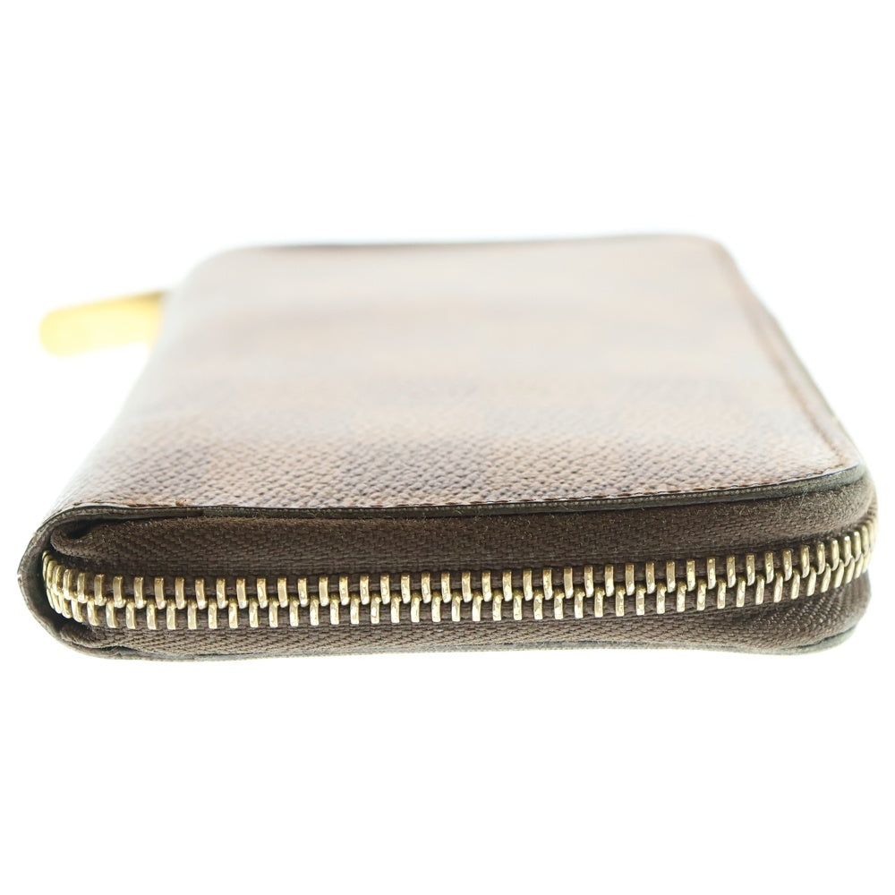 LOUIS VUITTON(ルイヴィトン) ダミエ ジッピー ロングウォレット カードケース 長財布 ブラウン PVC レザー N60028 ゴールド金具