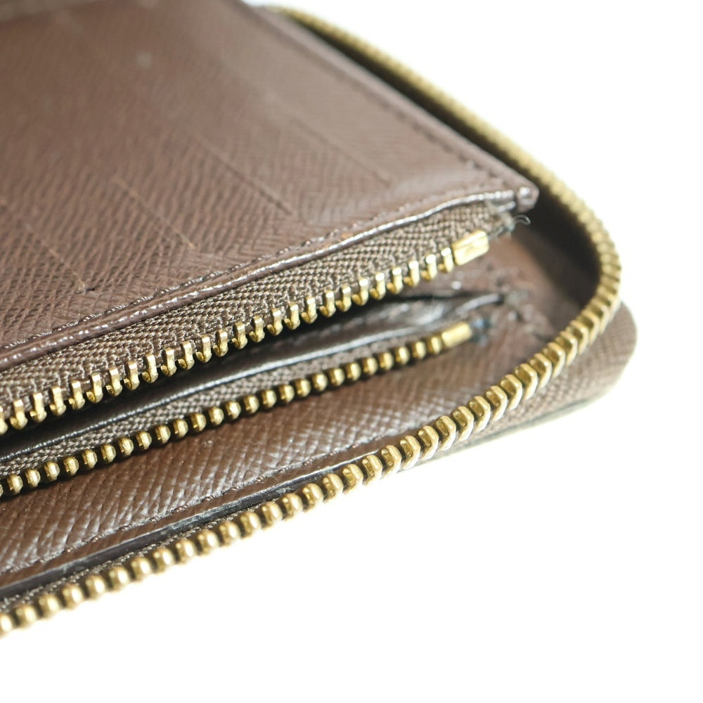 LOUIS VUITTON(ルイヴィトン) ダミエ ジッピー ロングウォレット カードケース 長財布 ブラウン PVC レザー N60028 ゴールド金具