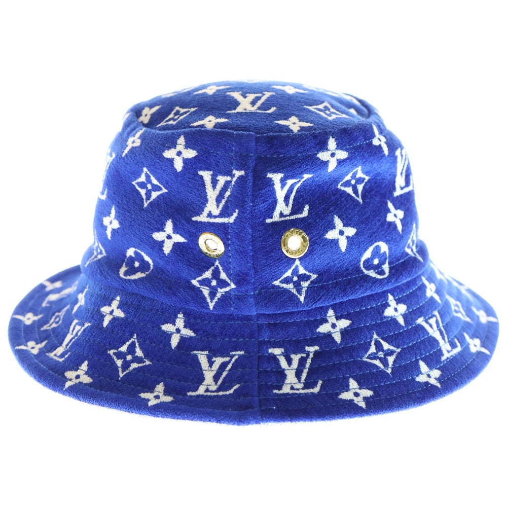 LOUIS VUITTON(ルイヴィトン) モノグラム シャポー・LV マッチ 帽子 バケットハット ブルー×ホワイト M77761