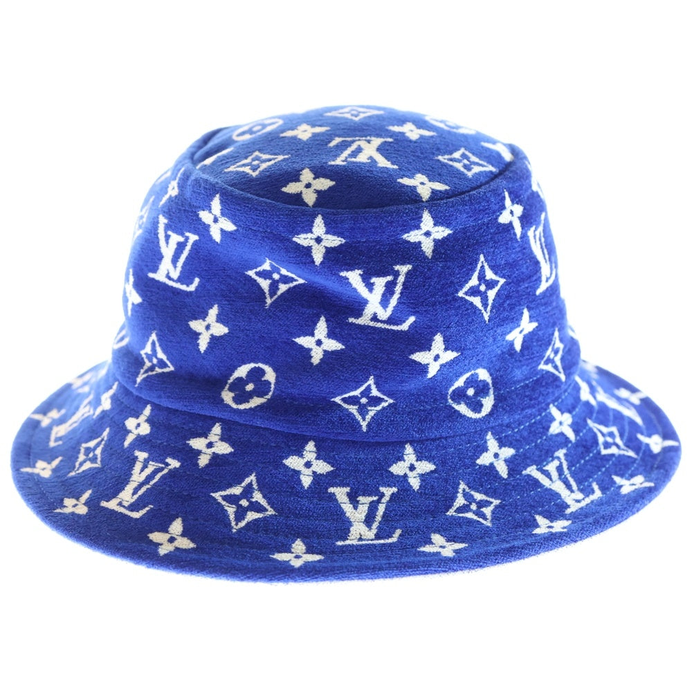 LOUIS VUITTON(ルイヴィトン) モノグラム シャポー・LV マッチ 帽子 バケットハット ブルー×ホワイト M77761