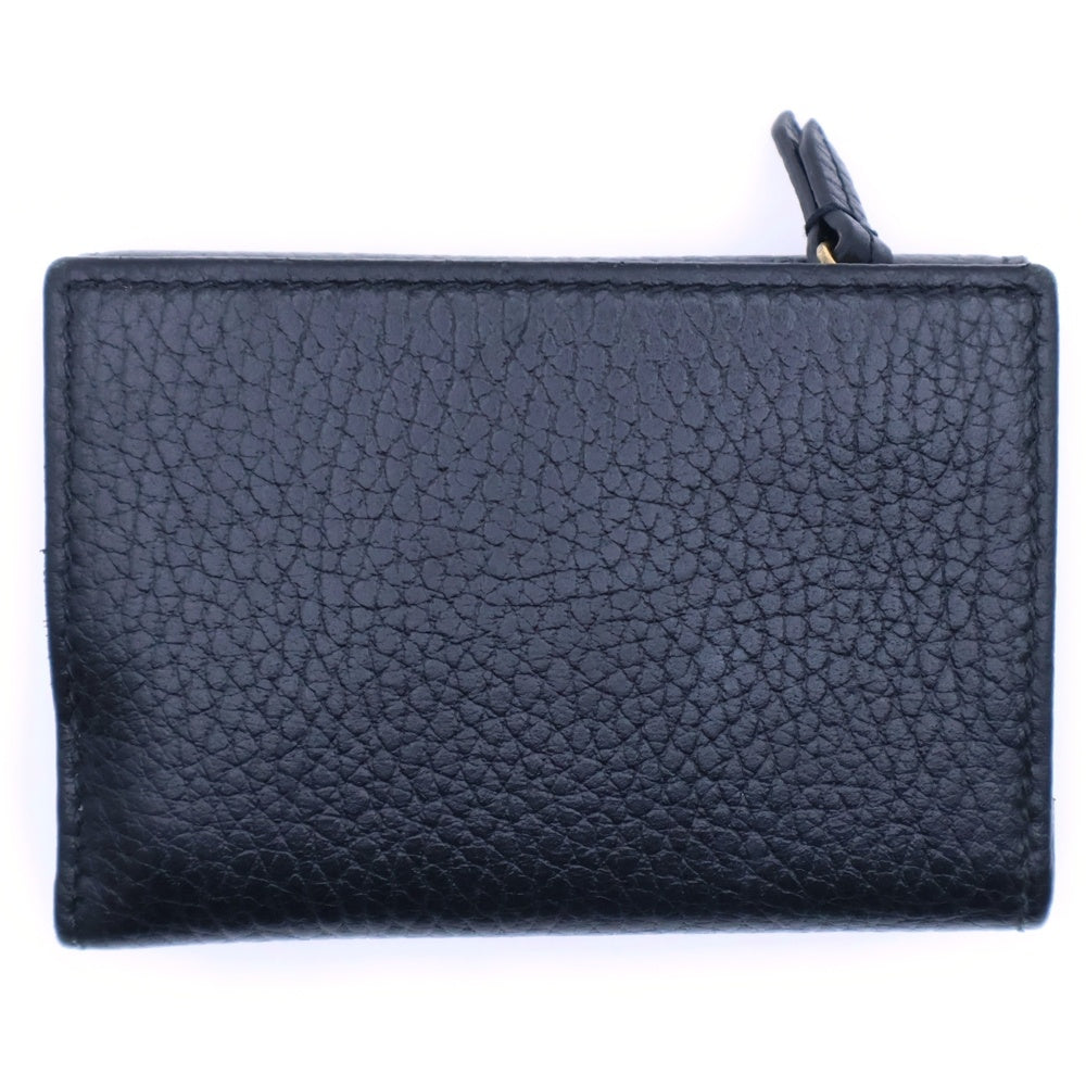 GUCCI(グッチ) GGマーモント 3つ折り財布 コンパクトウォレット コインケース ブラック レザー 644407 ゴールド金具