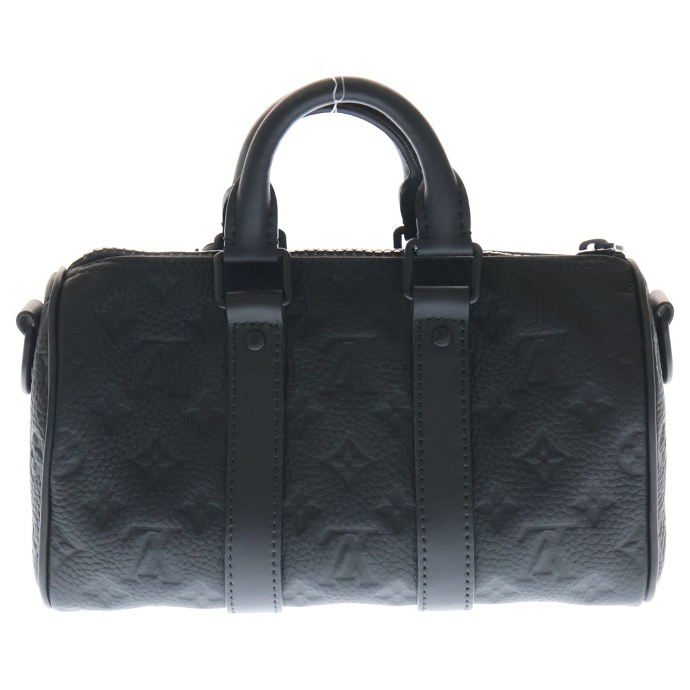 LOUIS VUITTON(ルイヴィトン) キーポル バンドリエール25 モノグラム トリヨン エンボスレザー 2WAY ハンド ショルダーバッグ ブラック金具 ブラック M20900