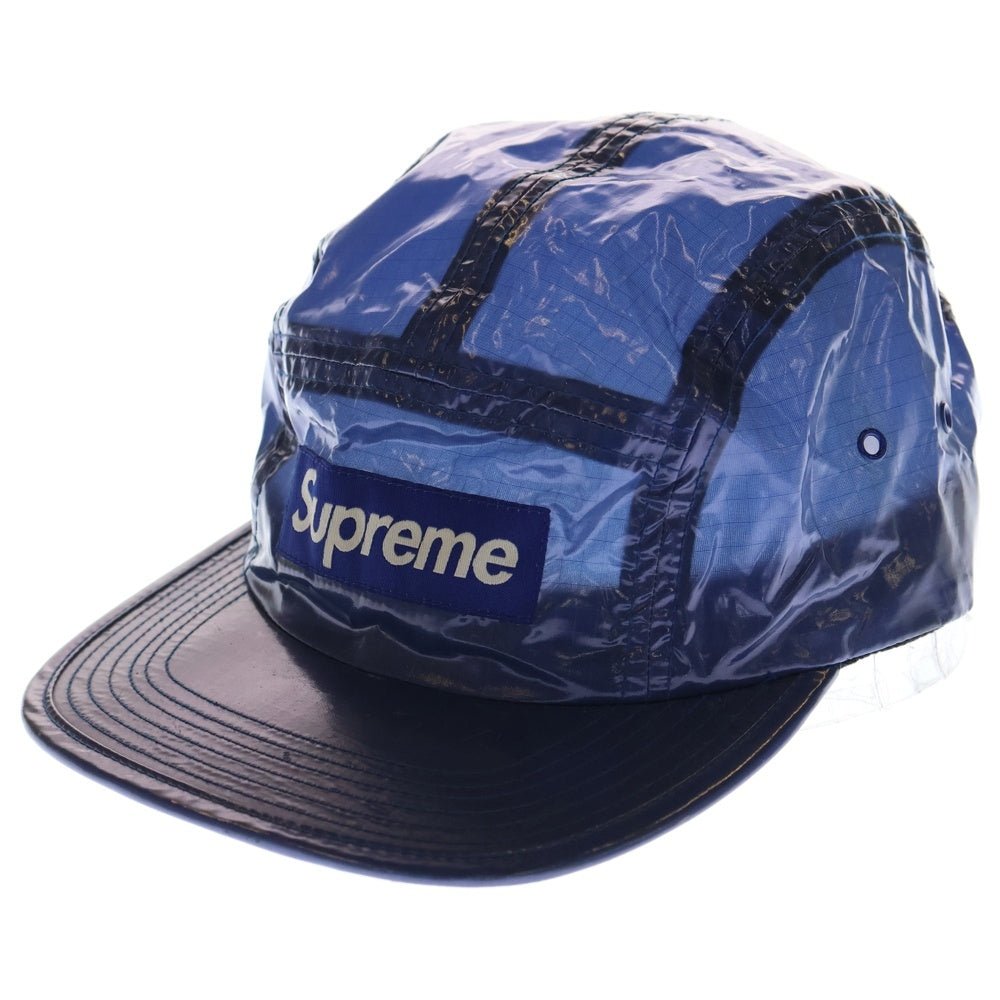 SUPREME(シュプリーム) 19SS Splatter Camp Cap ビニールスプラッターキャンプキャンプ ブルー
