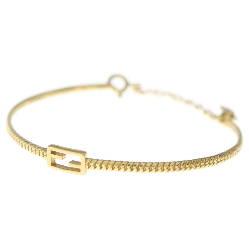 FENDI(フェンディ) FFロゴ バゲット チェーンブレスレット ゴールド レディース