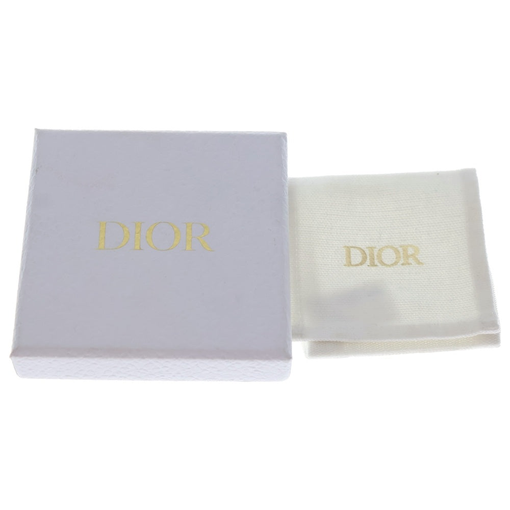 Christian Dior(クリスチャンディオール) CDロゴ ラウンド ライトストーン ピアス ゴールド レディース
