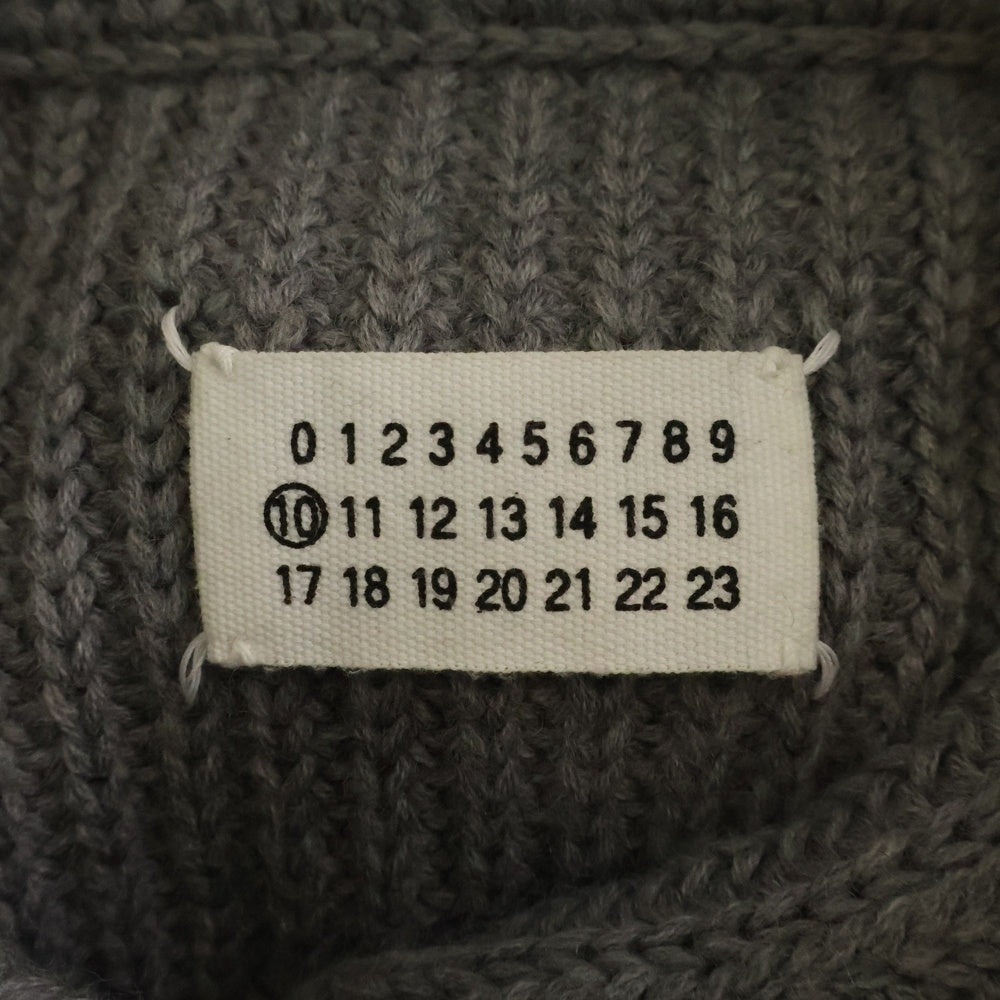 Martin Margiela(マルタンマルジェラ) 05AW ここのえタグ ウール ショールカラー プルオーバー 長袖ニット セーター グレー 30 YM070 61334