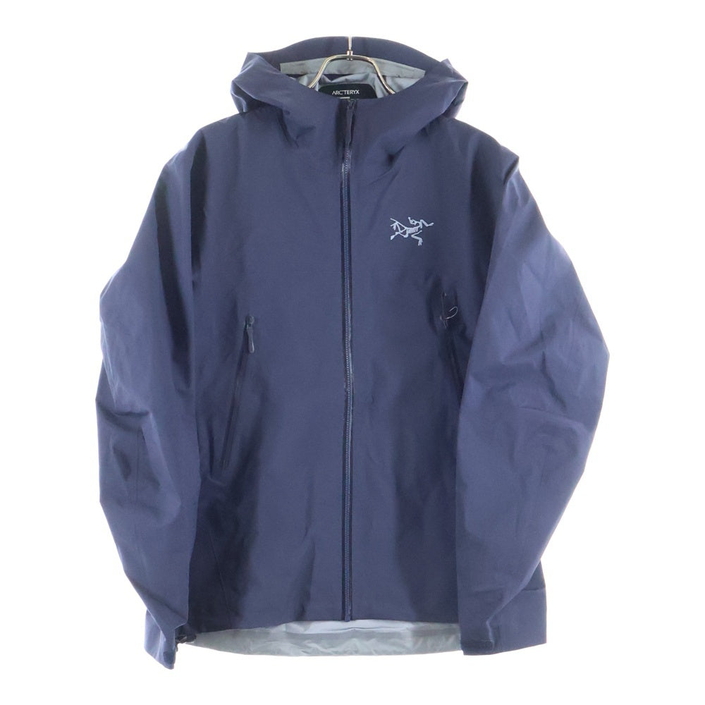 ARC'TERYX(アークテリクス) BETA JACKET ベータ ロゴ刺繍 ナイロン フーデッド ジップアップ ジャケット ネイビー X00000758401