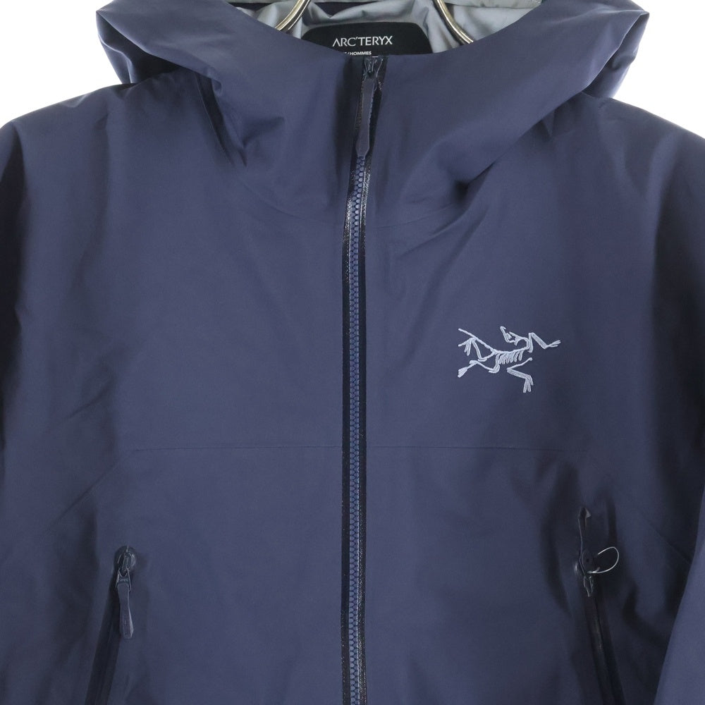 ARC'TERYX(アークテリクス) BETA JACKET ベータ ロゴ刺繍 ナイロン フーデッド ジップアップ ジャケット ネイビー X00000758401