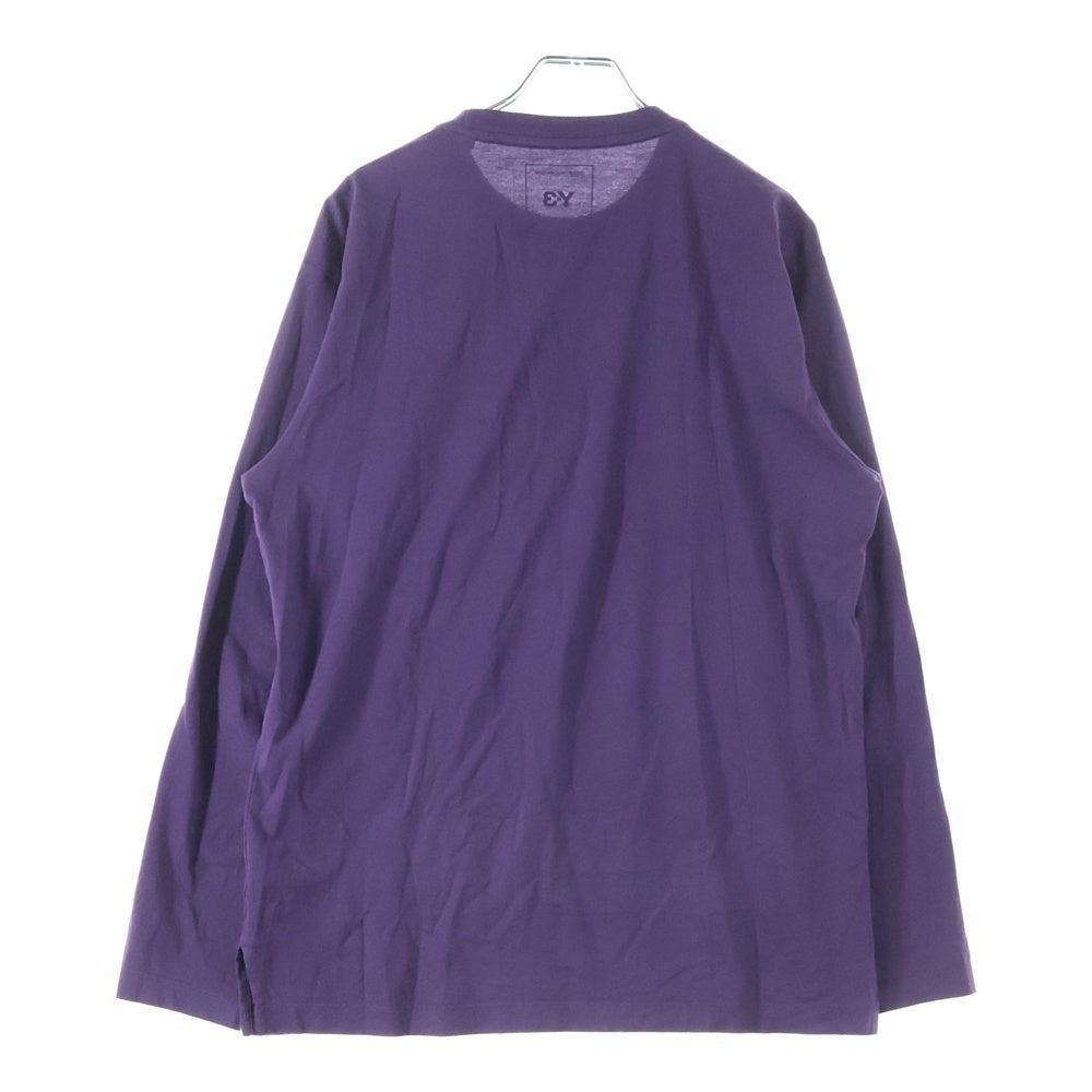Y-3(ワイスリー) RELAXED LS TEE リラックス ロゴプリント ロングスリーブ 長袖 Tシャツ カットソー パープル KA9778