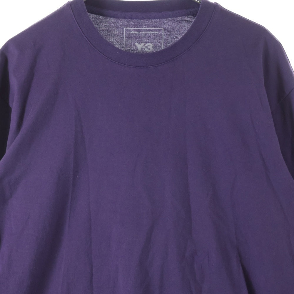 Y-3(ワイスリー) RELAXED LS TEE リラックス ロゴプリント ロングスリーブ 長袖 Tシャツ カットソー パープル KA9778