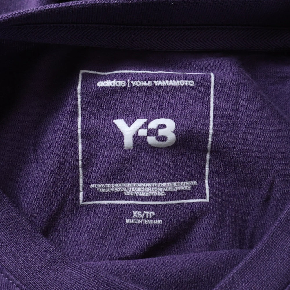 Y-3(ワイスリー) RELAXED LS TEE リラックス ロゴプリント ロングスリーブ 長袖 Tシャツ カットソー パープル KA9778
