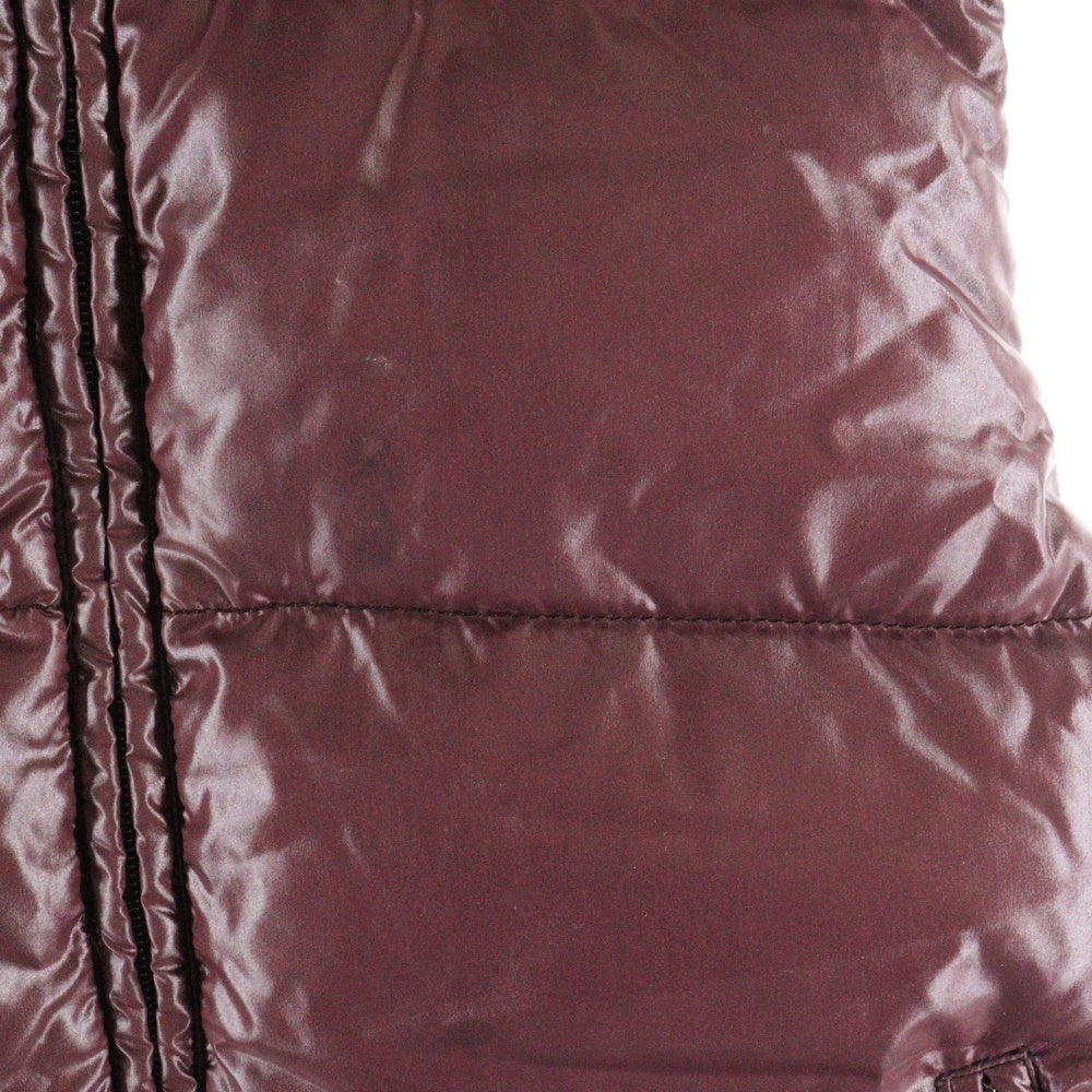 DUVETICA(デュベティカ) Goccia ファー フーデッド ジップアップ ノースリーブ ダウンベスト ボルドー レディース