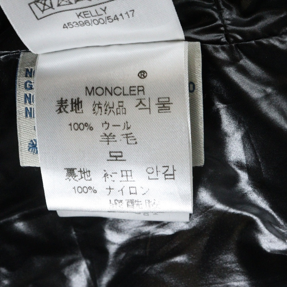 MONCLER(モンクレール) KELLY ケリー スタンドカラー ダブルブレスト スナップボタン ダウンジャケット ブラック レディース 45396/00/54117