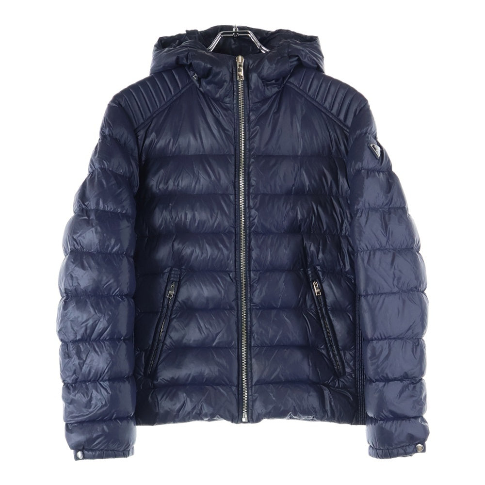 PRADA(プラダ) 20AW トライアングルロゴプレート ナイロン フーデッド ジップアップ ダウンジャケット ネイビー SGA654