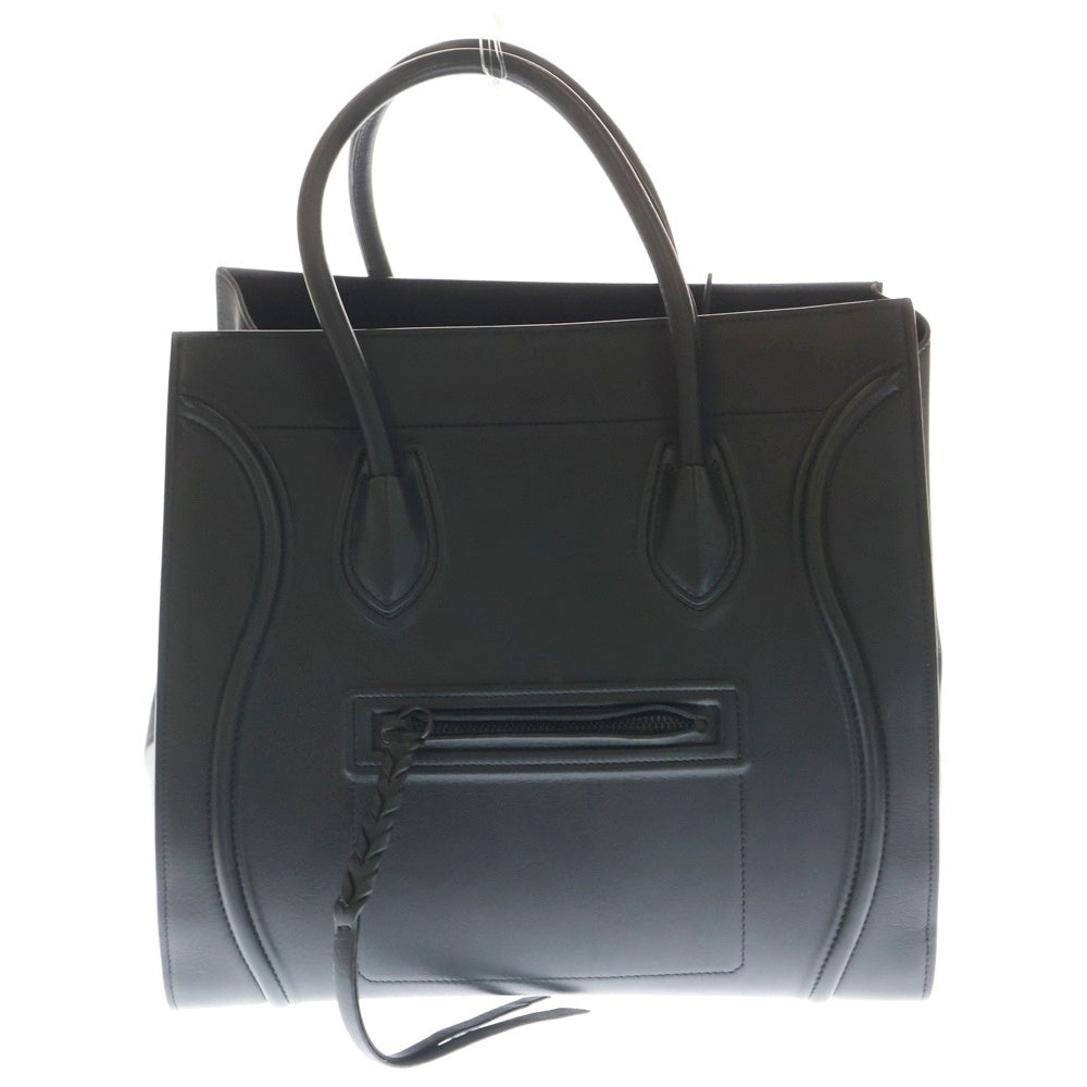 CELINE(セリーヌ) ラゲージ ファントム ハンドバッグ トートバッグ ブラック レザー ブラック金具