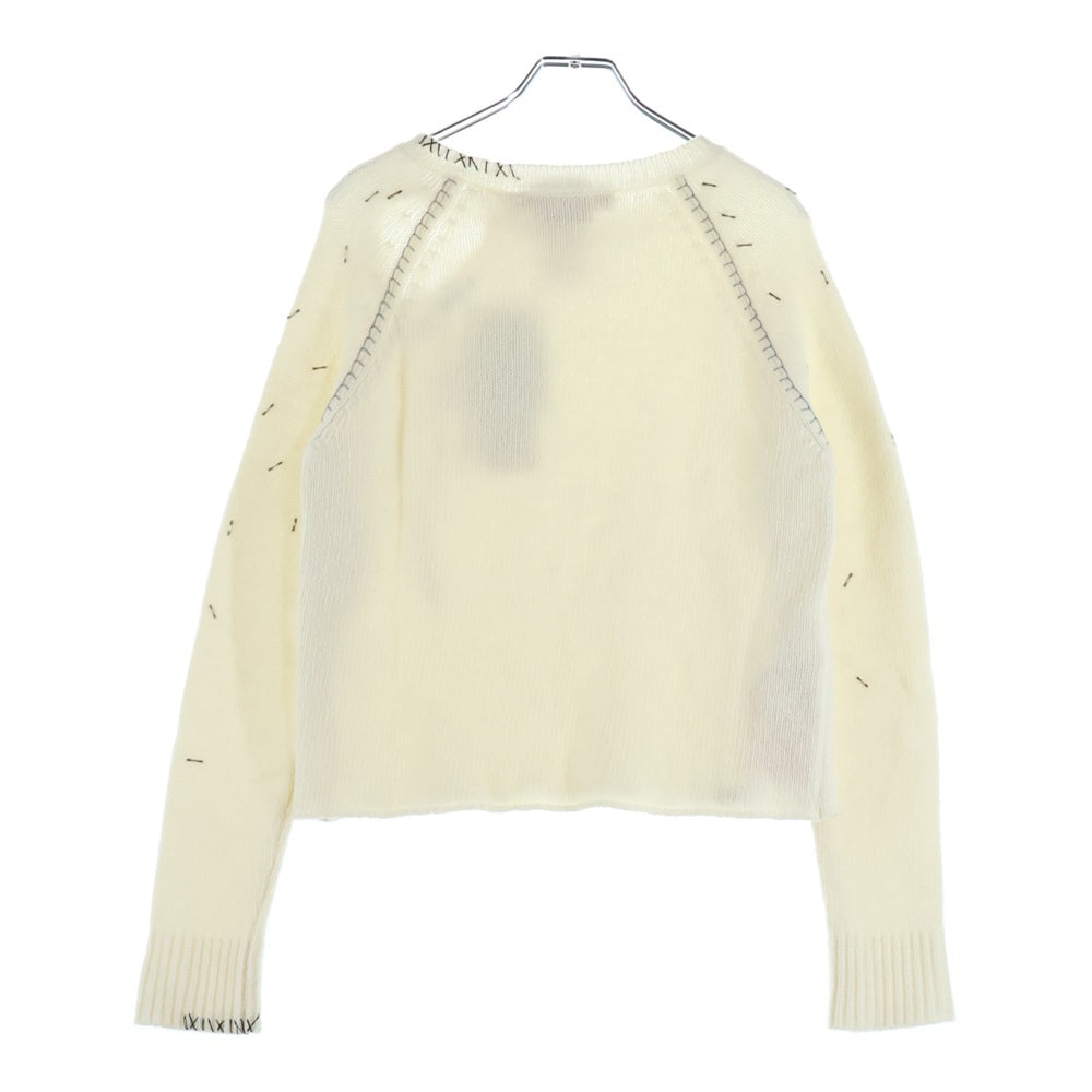 MARNI(マルニ) ビーズトリム プルオーバーウールニット アイボリー レディース