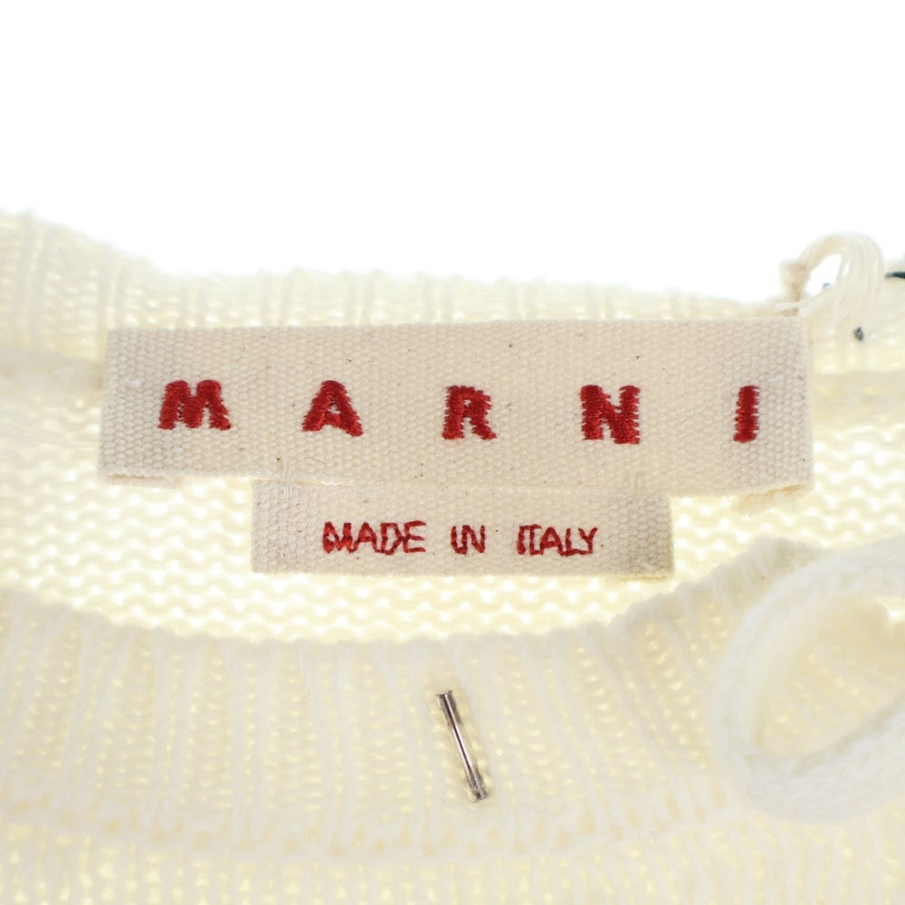 MARNI(マルニ) ビーズトリム プルオーバーウールニット アイボリー レディース