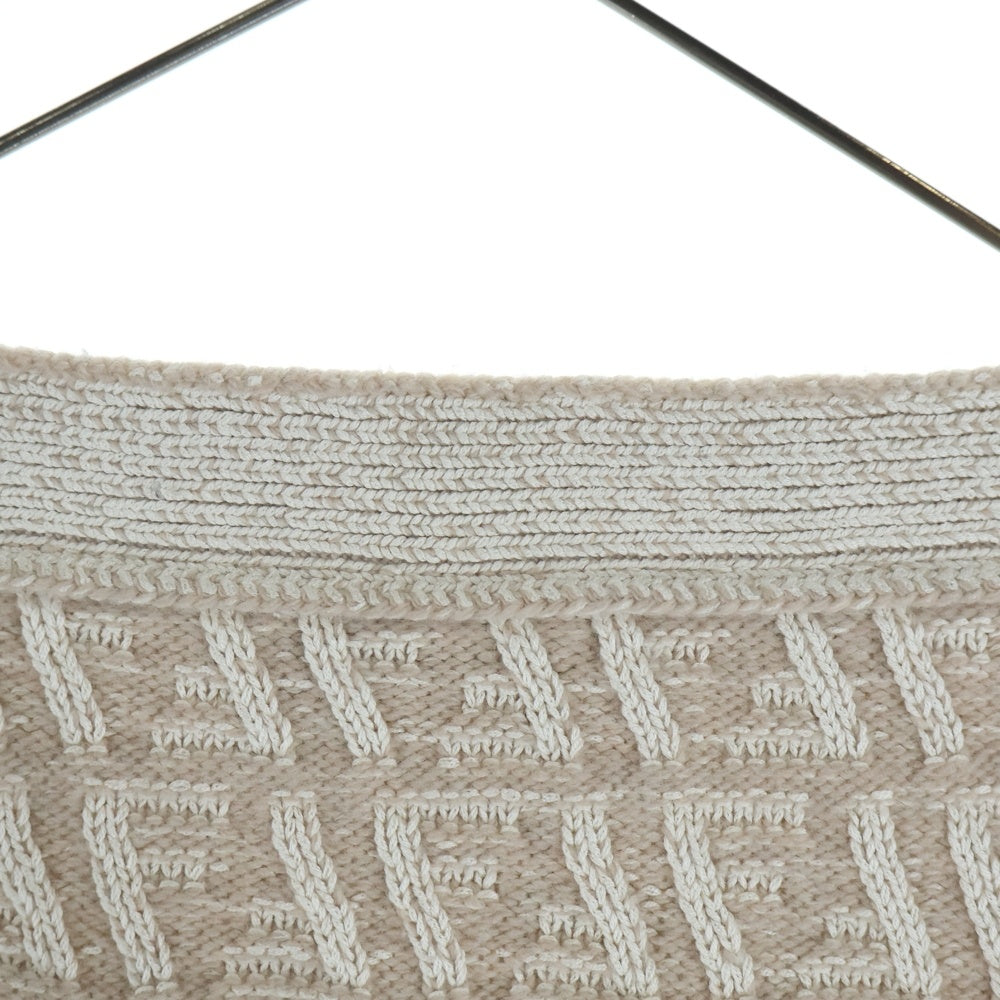 FENDI(フェンディ) スカート ホワイト カシミヤ混 FFロゴ FZQ764 レディース