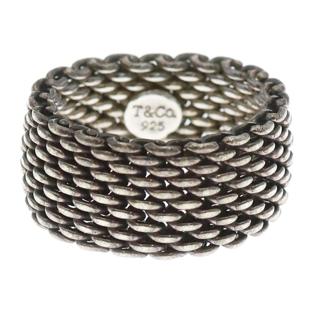TIFFANY & Co.(ティファニー) サマセット メッシュリング 指輪 シルバー Ag925 8.2g